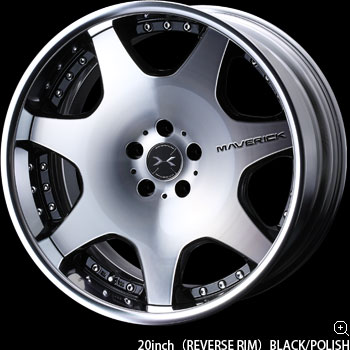 20inch　BLACK/POLISH（REVERSE RIM）