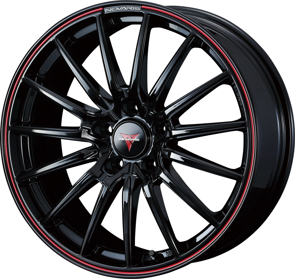 18inch PIANO BLACK/ RED LINE